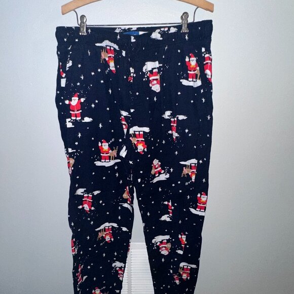 Blue Navy Santa Clause Men''s Old Navy Pajama Pants - Size Large - Picture 1 of 4